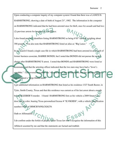 Search and/or Arrest Warrant