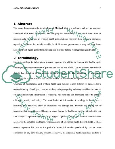 MediTech Healthcare Information System
