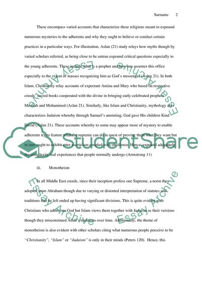 Middle East - Judaism, Christianity, and Islam