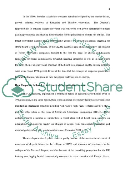 Development of the U.K. Code of Corporate Governance