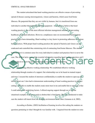 Critical Analysis of an Assessment Process