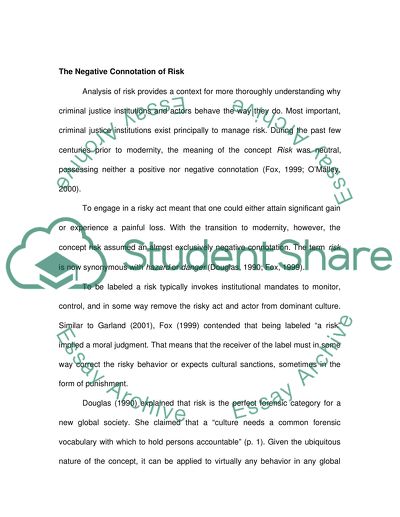 Risk Prevention and Management as a Vicious Cycle