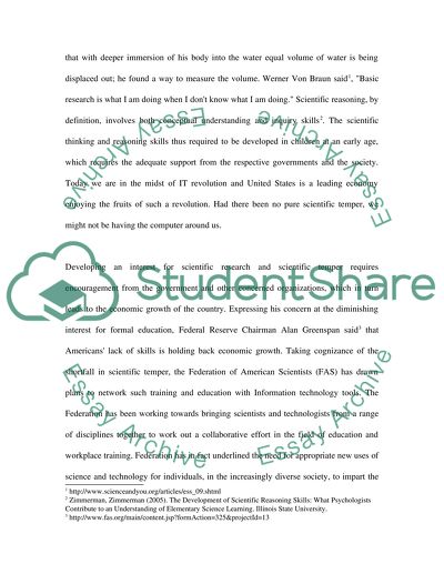 Scientific Research and Prosperity of the United States