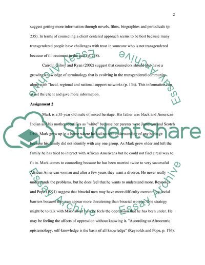 Analysis of Male-to-Female Transgendered Individual