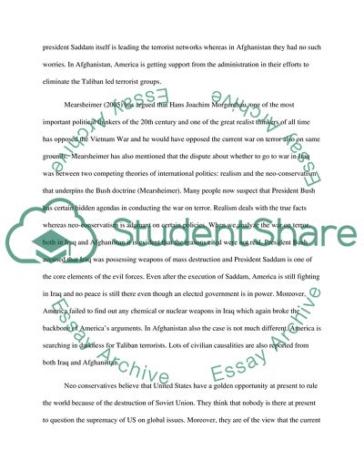 The American War on Terror in Afghanistan