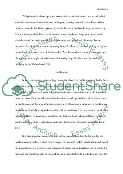 Internalism and Perceptions of Human Freedom