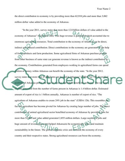 Arkansas Economy - about Agriculture