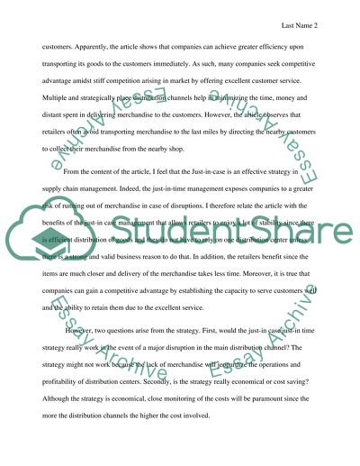 New Hubs Arise to Serve Just in Case Distribution