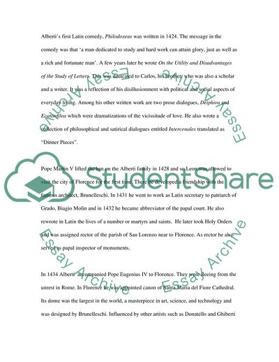 The Great Artist Leon Battista Alberti