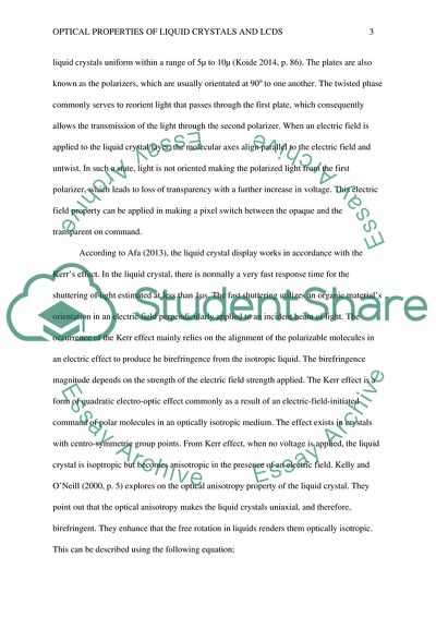 Optical Properties of Liquid Crystals and LCD Displays