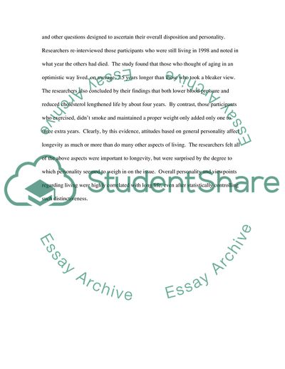 The Aging Process and Public Health