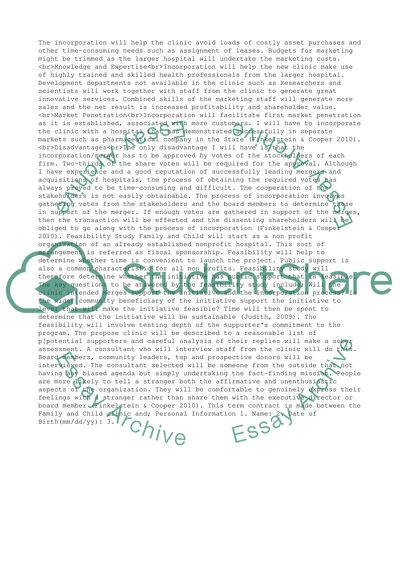 Family and Child Clinic Feasibility Study