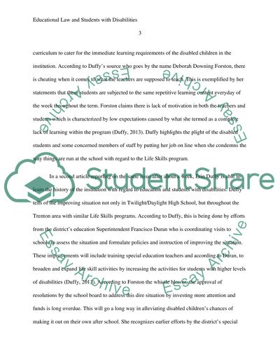Educational Law and Students with Disabilities