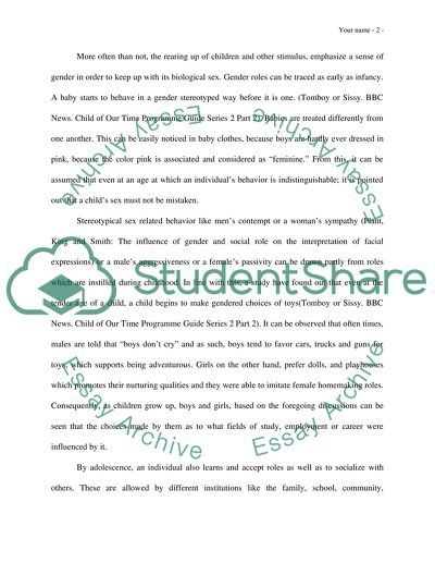 Gender Roles and Identity in Society