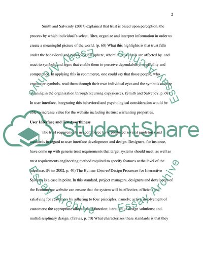 The impact of users interface on users trust in e commerce