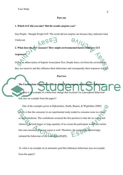 Effects of the Environment on Consumer Behaviour