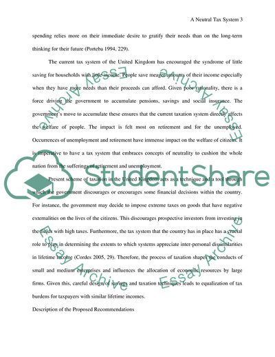 A Neutral Tax System