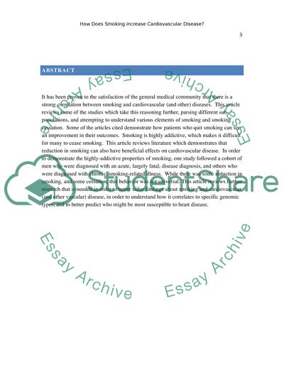 How Does Smoking Increase Cardiovascular Disease