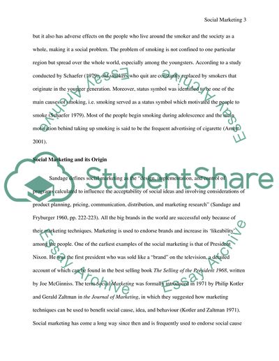 Smoking and Social Marketing