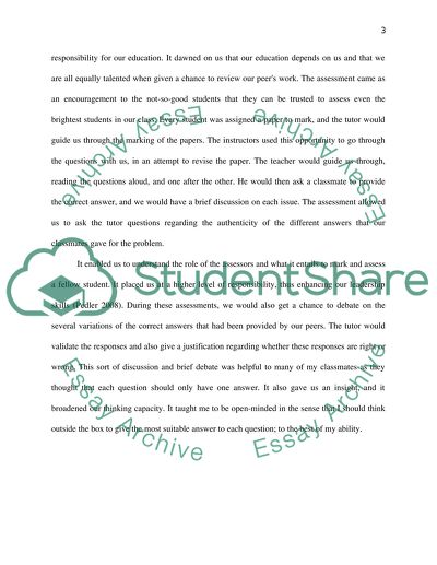 Peer Assessment Experience