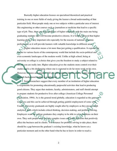 Importance of Higher Education in Contemporary Society