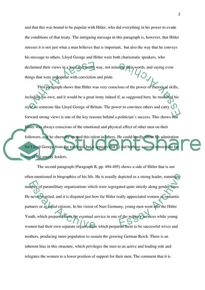 Analysis of the Book Hitlers Table Talk, 1941-1944