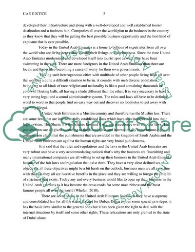 UAE Justice for Foreigners