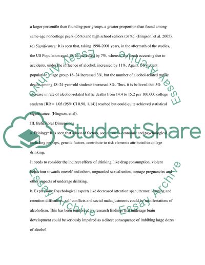 Drinking in US Colleges