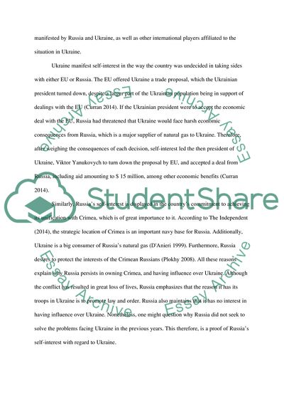 The Current Ukraine Situation and IR