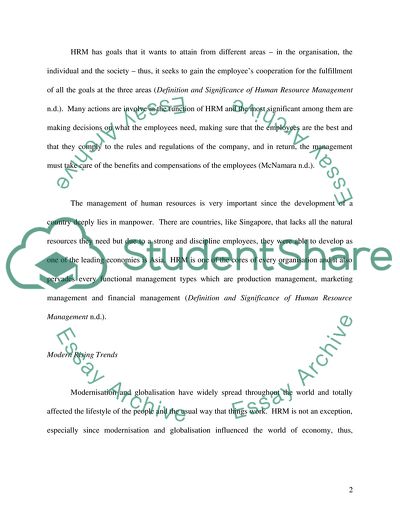 Comparing HRM Practice in Current Organisations to an Ideal Type