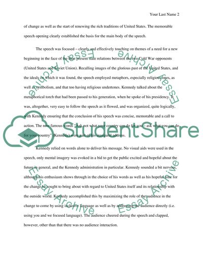 Inaugural Address by John F. Kennedy