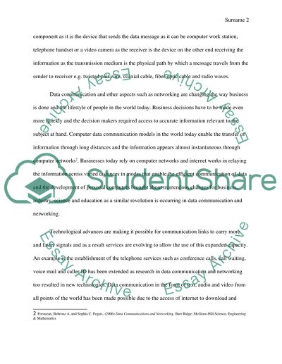 Data Communication and Cloud Computing