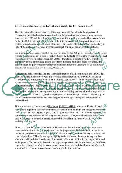 Purpose of the International Criminal Justice