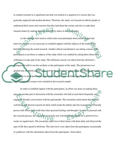 Ethnic group of elderly people