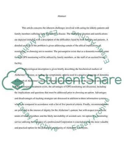 Tracking Options Using Gps For Alzheimers Patients