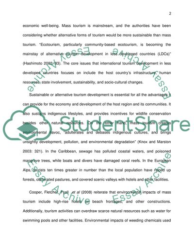 Mass tourism essay image