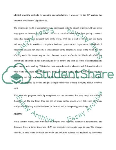 Computers: History and Development