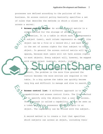 Application Development and Databases
