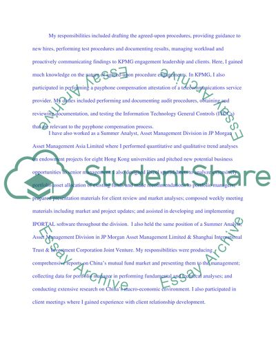 Personal Statement