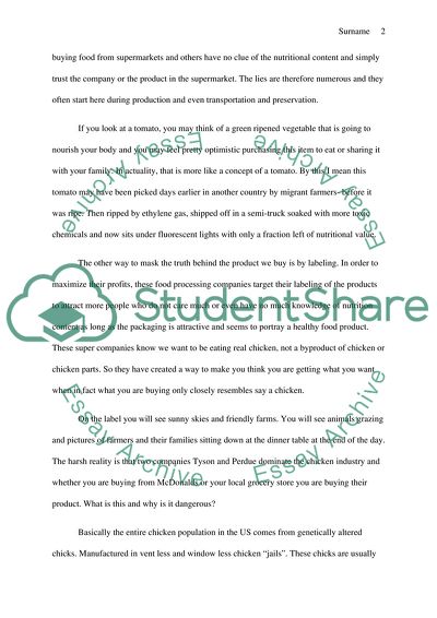 You Are What You Eat