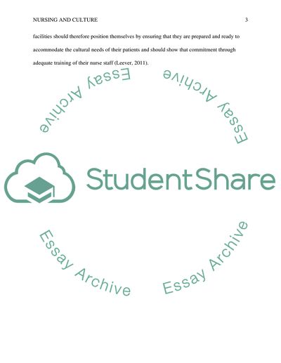 Nursing Profession and Culture