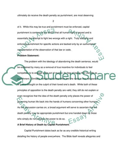Being Against the Death Penalty or Being Against Capial Punishment