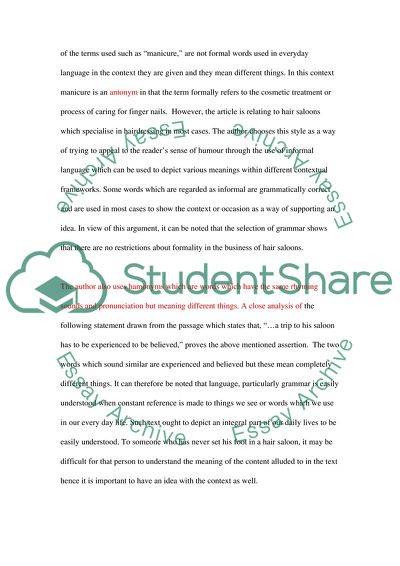 Knowledge about the Context