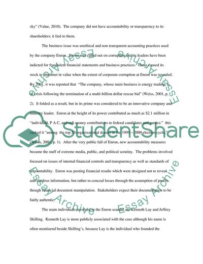 The Rise and Fall of the Company Enron