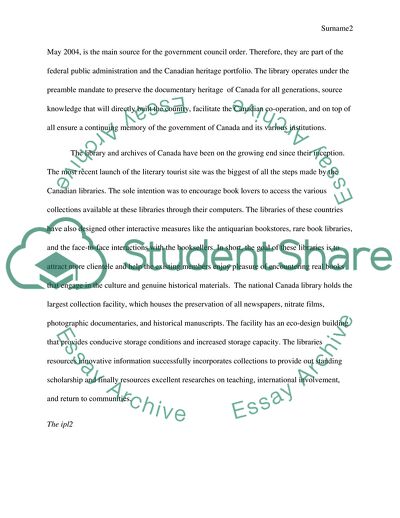 Comparison of Libraries Collections and Services