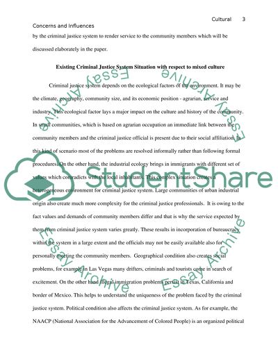 Ultural concerns and influences