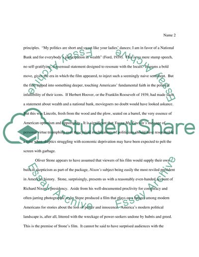 Politics and Perception: Expressing Americas Self-Image in Film