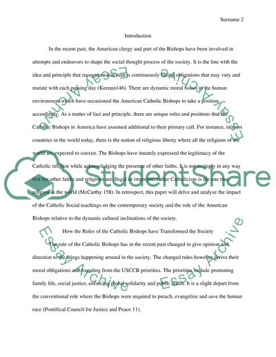 Impact of the Catholic Social Teaching on the Current American