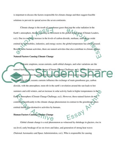 Climate Change: Who is Responsible