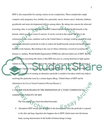 The Use of DDT in Malaria Vector Control